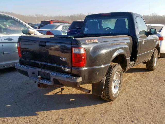 1FTYR10U94PA97567 - 2004 FORD RANGER BLACK photo 4