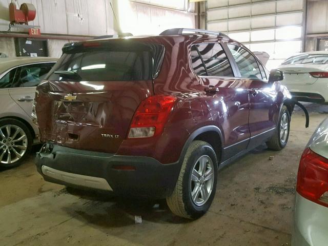 3GNCJLSBXGL179582 - 2016 CHEVROLET TRAX 1LT RED photo 4