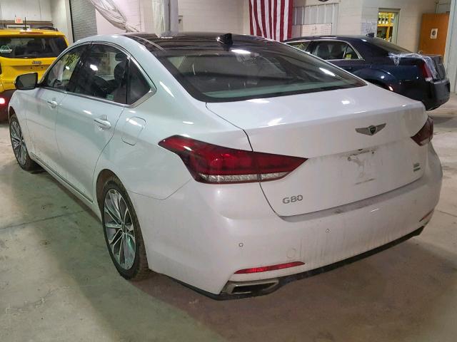 KMHGN4JE3HU168667 - 2017 GENESIS G80 BASE WHITE photo 3