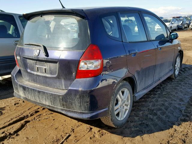 JHMGD37678S009825 - 2008 HONDA FIT SPORT PURPLE photo 4