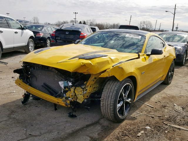 1FA6P8CF7H5239697 - 2017 FORD MUSTANG GT YELLOW photo 2