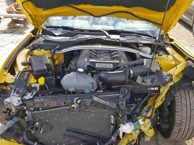 1FA6P8CF7H5239697 - 2017 FORD MUSTANG GT YELLOW photo 7