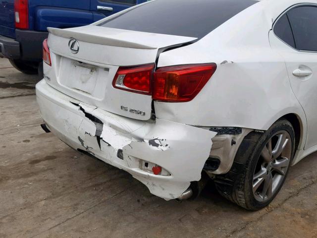 JTHBK262492091507 - 2009 LEXUS IS 250 WHITE photo 9