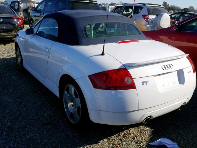 TRUUT28N221037574 - 2002 AUDI TT QUATTRO WHITE photo 3