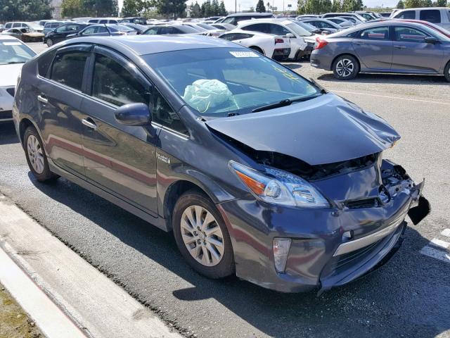 JTDKN3DPXE3059274 - 2014 TOYOTA PRIUS PLUG GRAY photo 1