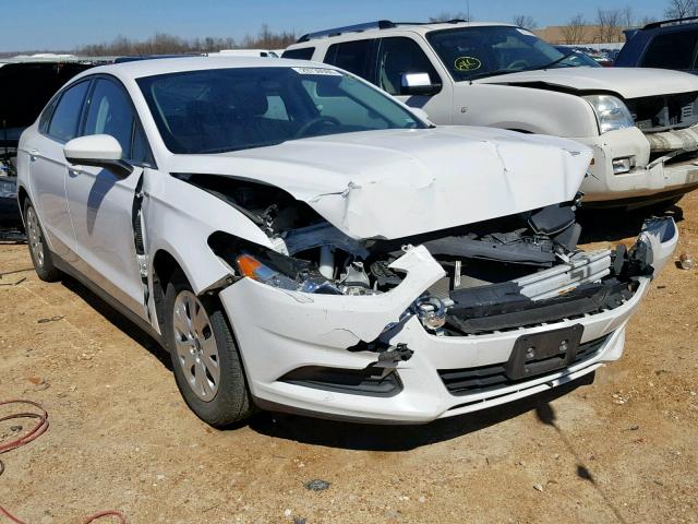 1FA6P0G71E5351007 - 2014 FORD FUSION S WHITE photo 1