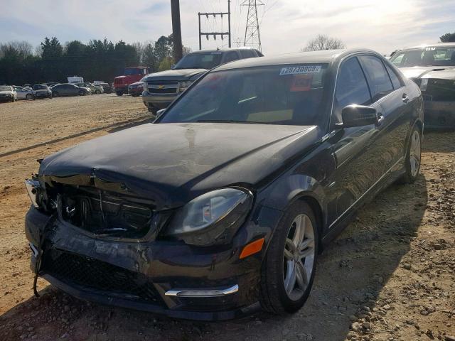 WDDGF4HB3CR202945 - 2012 MERCEDES-BENZ C 250 BLACK photo 2