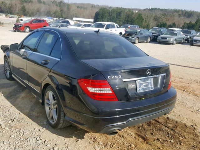 WDDGF4HB3CR202945 - 2012 MERCEDES-BENZ C 250 BLACK photo 3