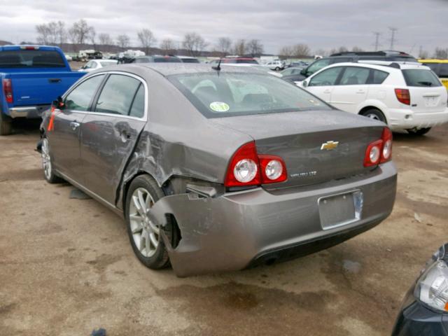 1G1ZE5EB0AF150780 - 2010 CHEVROLET MALIBU LTZ GRAY photo 3