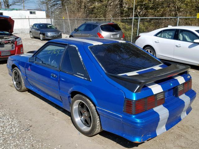 1FABP42E2KF114608 - 1989 FORD MUSTANG GT BLUE photo 3