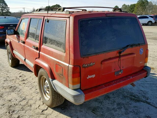 1J4FT68S5XL598454 - 1999 JEEP CHEROKEE S RED photo 3