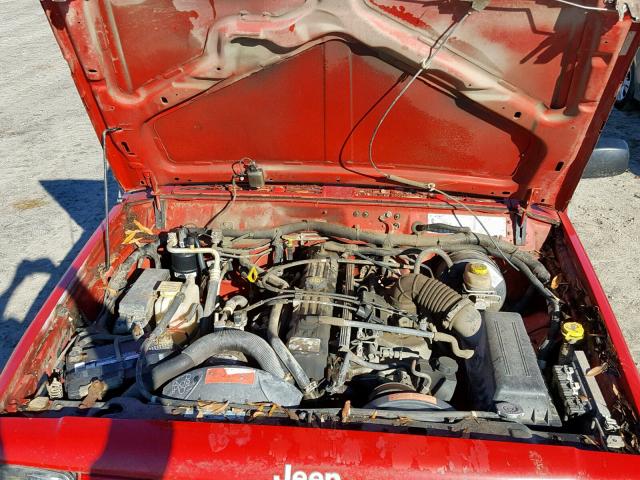 1J4FT68S5XL598454 - 1999 JEEP CHEROKEE S RED photo 7
