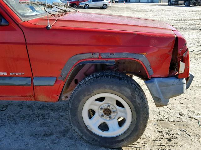 1J4FT68S5XL598454 - 1999 JEEP CHEROKEE S RED photo 9