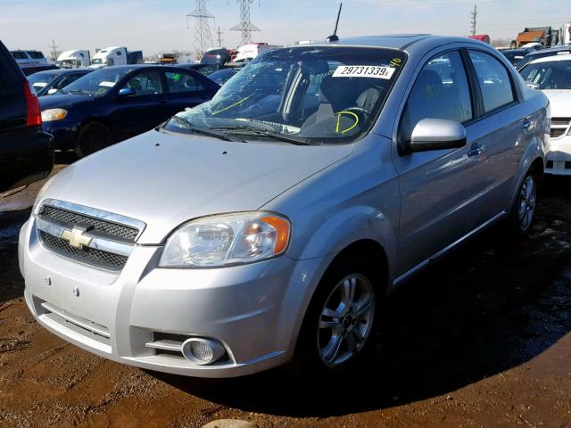 KL1TG56E79B606297 - 2009 CHEVROLET AVEO LT SILVER photo 2