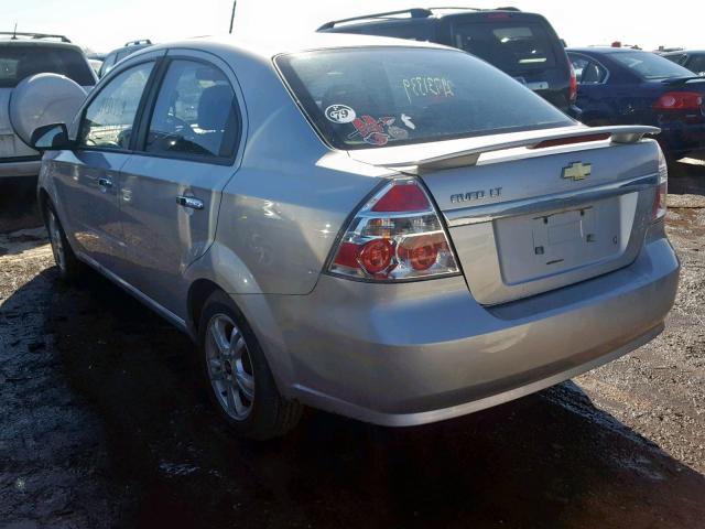 KL1TG56E79B606297 - 2009 CHEVROLET AVEO LT SILVER photo 3