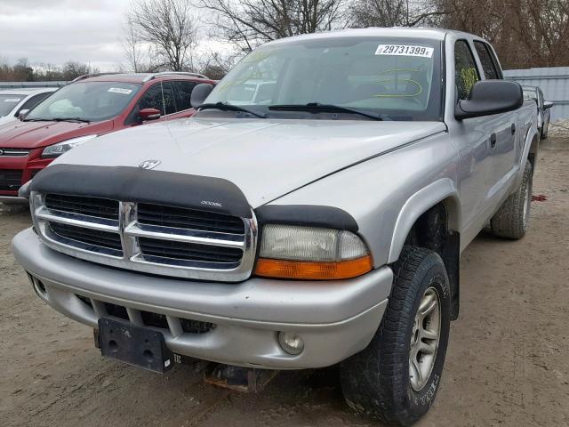 1D7HG38N03S352218 - 2003 DODGE DAKOTA QUA SILVER photo 2