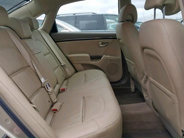 KMHFC46FX9A387812 - 2009 HYUNDAI AZERA SE BEIGE photo 6