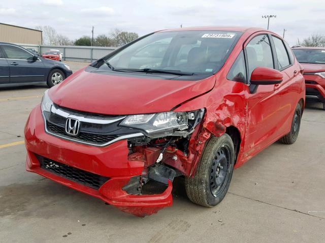 3HGGK5H40KM700891 - 2019 HONDA FIT LX RED photo 2