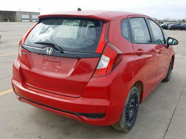 3HGGK5H40KM700891 - 2019 HONDA FIT LX RED photo 4