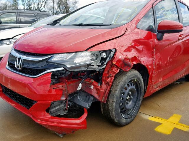 3HGGK5H40KM700891 - 2019 HONDA FIT LX RED photo 9