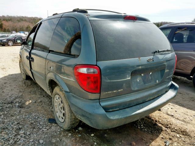 1C4GJ25302B536478 - 2002 CHRYSLER VOYAGER BLUE photo 3