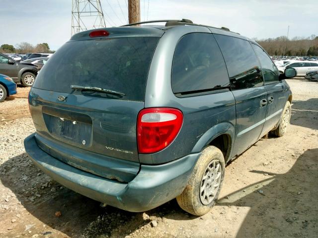 1C4GJ25302B536478 - 2002 CHRYSLER VOYAGER BLUE photo 4