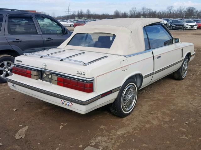 1B3BV55D2FG232457 - 1985 DODGE 600 WHITE photo 4