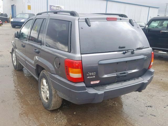 1J4GW48S44C356833 - 2004 JEEP GRAND CHER GRAY photo 3