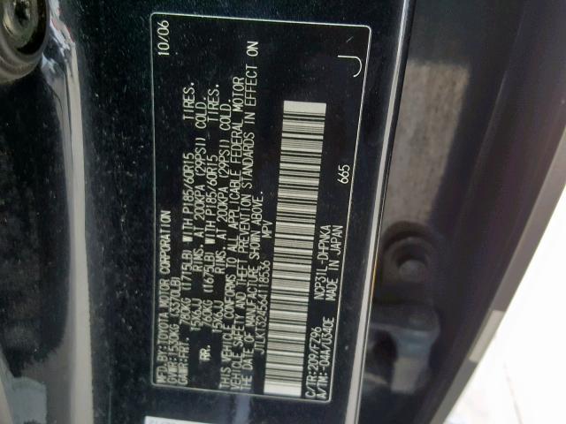 JTLKT324564118536 - 2006 TOYOTA SCION XB 黑色 照片 10