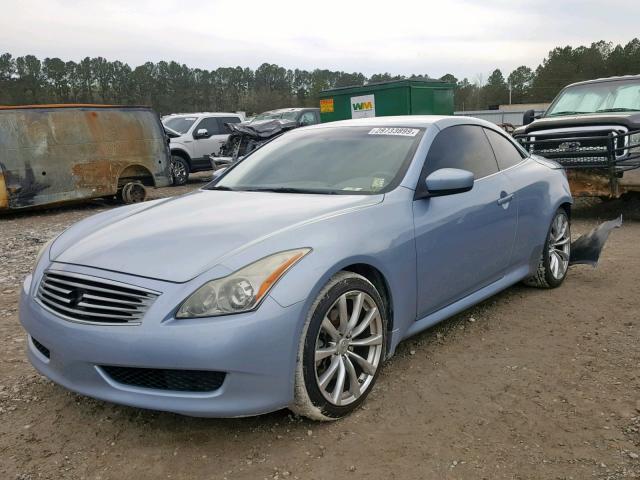 JN1CV6FE6AM353344 - 2010 INFINITI G37 BASE BLUE photo 2