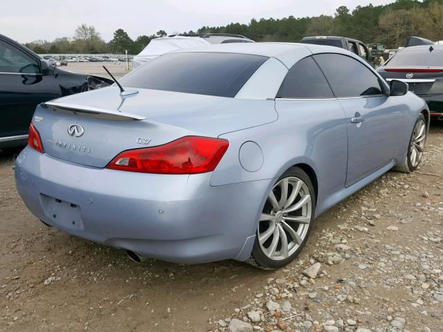 JN1CV6FE6AM353344 - 2010 INFINITI G37 BASE BLUE photo 4