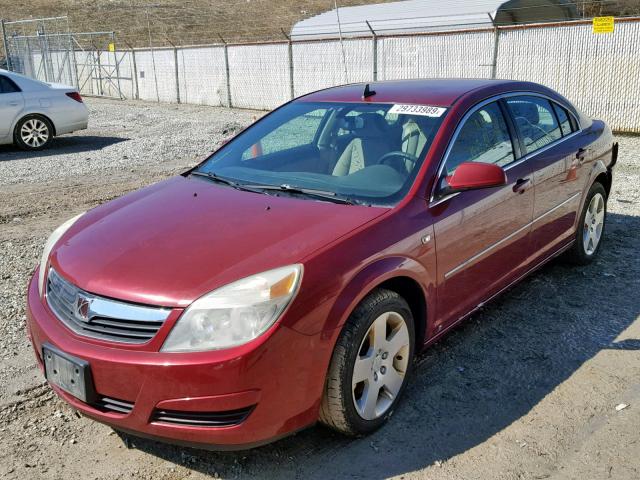 1G8ZS57B68F199886 - 2008 SATURN AURA XE RED photo 2