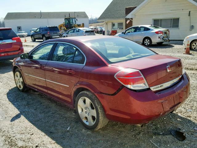 1G8ZS57B68F199886 - 2008 SATURN AURA XE RED photo 3