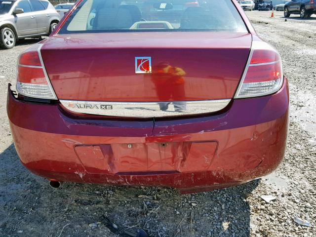 1G8ZS57B68F199886 - 2008 SATURN AURA XE RED photo 9