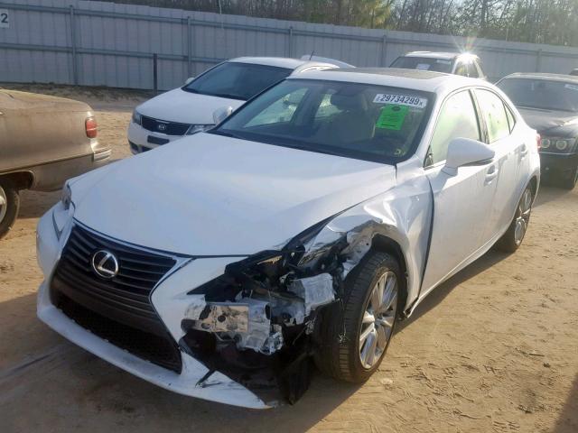 JTHBF1D27E5008386 - 2014 LEXUS IS 250 WHITE photo 2