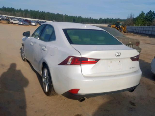 JTHBF1D27E5008386 - 2014 LEXUS IS 250 WHITE photo 3