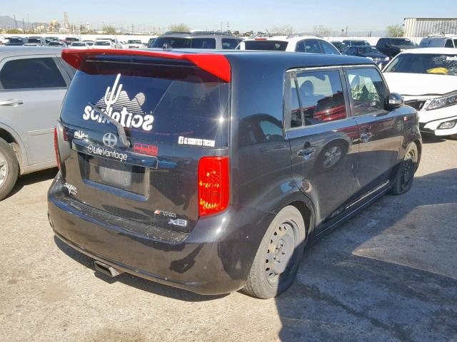 JTLKE50E081025767 - 2008 TOYOTA SCION XB BLACK photo 4