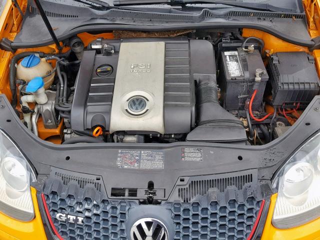 WVWFV71K37W162460 - 2007 VOLKSWAGEN NEW GTI FA ORANGE photo 7