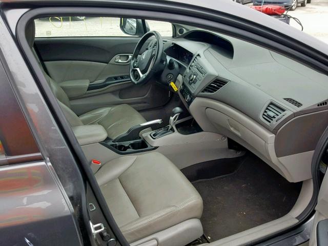 2HGFB2F96CH508755 - 2012 HONDA CIVIC EXL SILVER photo 5