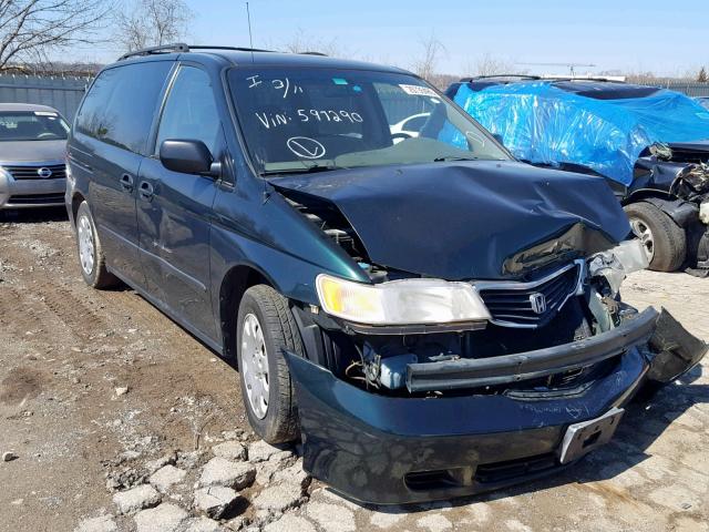 2HKRL185XYH597290 - 2000 HONDA ODYSSEY LX GREEN photo 1