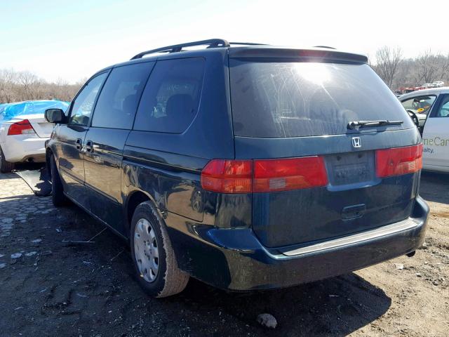 2HKRL185XYH597290 - 2000 HONDA ODYSSEY LX GREEN photo 3