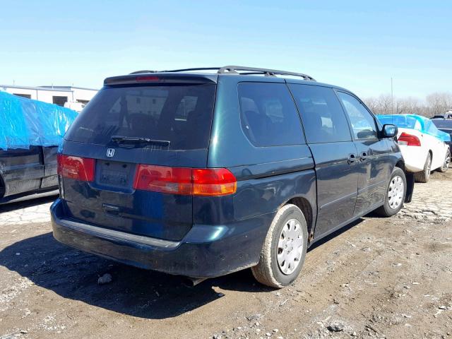 2HKRL185XYH597290 - 2000 HONDA ODYSSEY LX GREEN photo 4