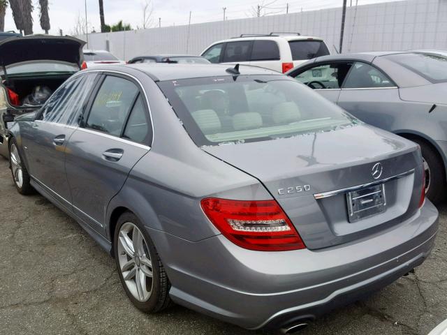 WDDGF4HB1CA656951 - 2012 MERCEDES-BENZ C 250 GRAY photo 3