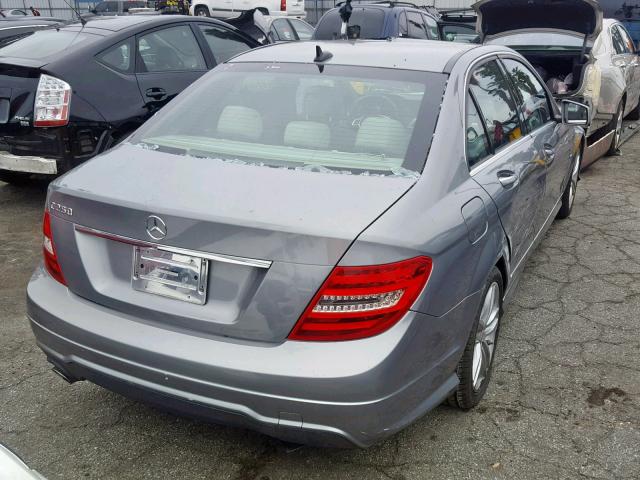 WDDGF4HB1CA656951 - 2012 MERCEDES-BENZ C 250 GRAY photo 4