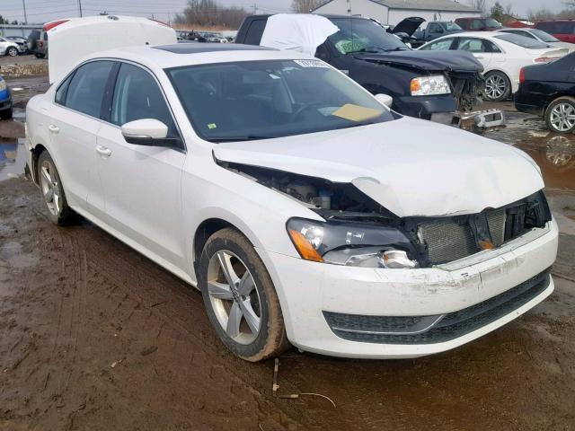 1VWBH7A37DC078974 - 2013 VOLKSWAGEN PASSAT SE WHITE photo 1