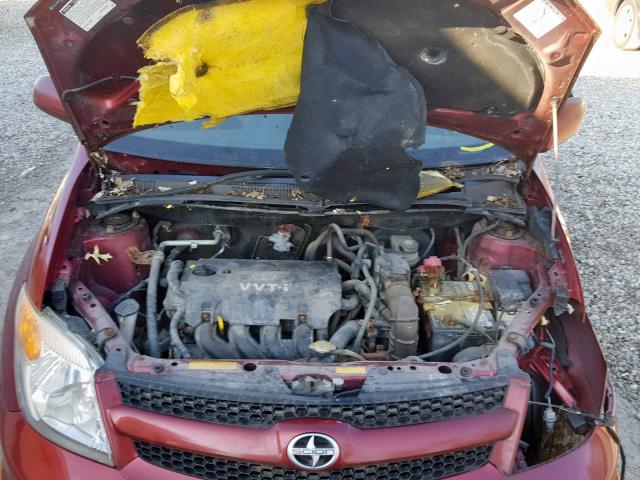 JTKKT624765013528 - 2006 TOYOTA SCION XA RED photo 7