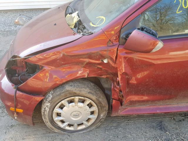 JTKKT624765013528 - 2006 TOYOTA SCION XA RED photo 9