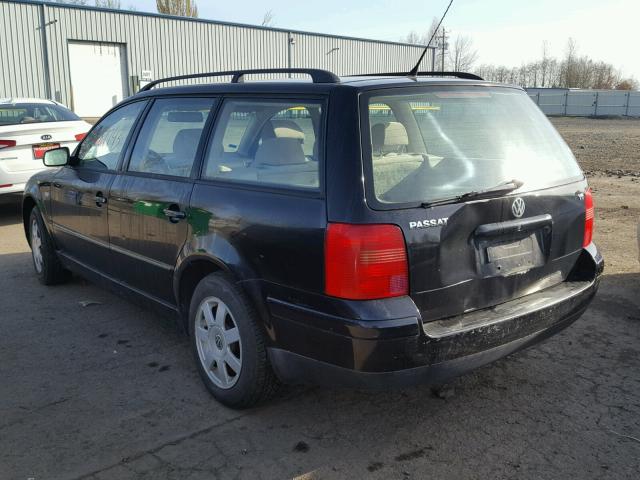 WVWHH63BX1E038268 - 2001 VOLKSWAGEN PASSAT GLS BLACK photo 3