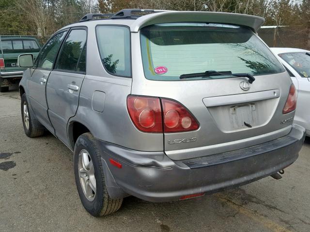 JT6HF10U4Y0109686 - 2000 LEXUS RX 300 SILVER photo 3