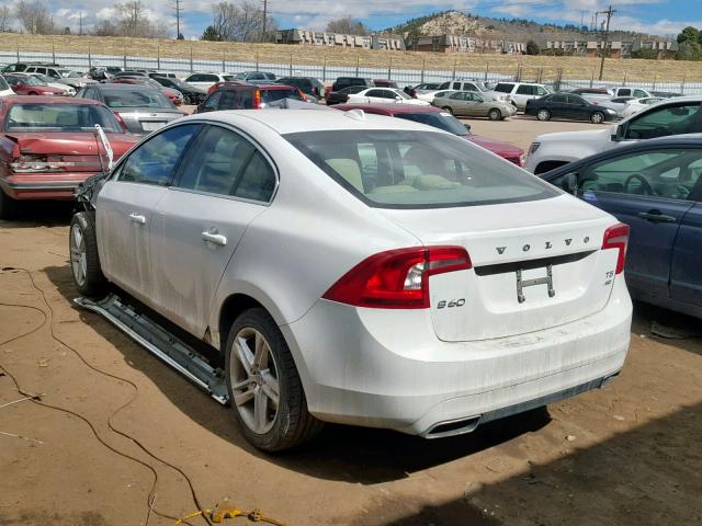 YV1612FH0E1284354 - 2014 VOLVO S60 T5 WHITE photo 3